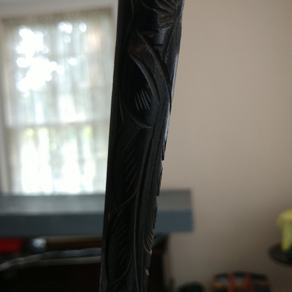 #14 COPY TRUE VICTORIAN EBONIZED CROOK NECK SILK & LACE PARASOL - Picture 7 of 10